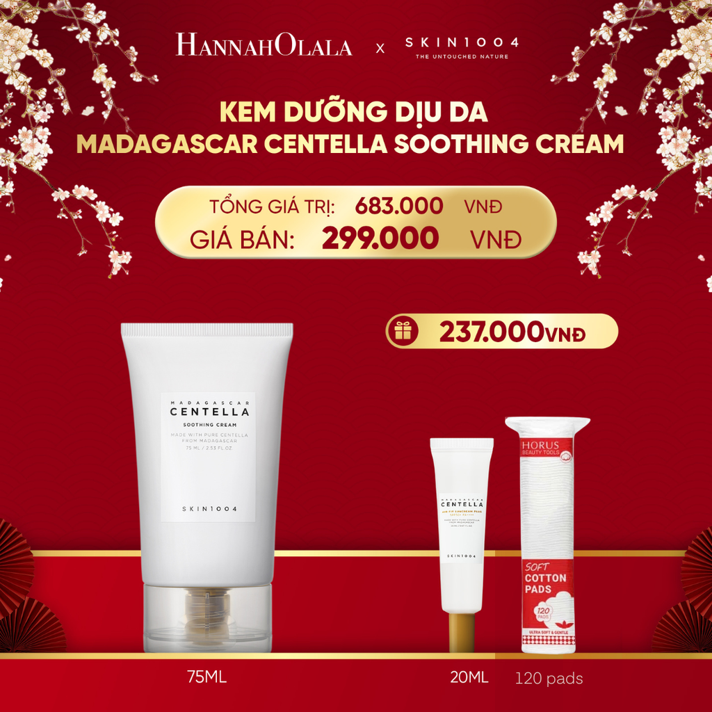  DEAL 3: SKIN1004 KEM DƯỠNG MADAGASCAR CENTELLA SOOTHING CREAM 75ML 