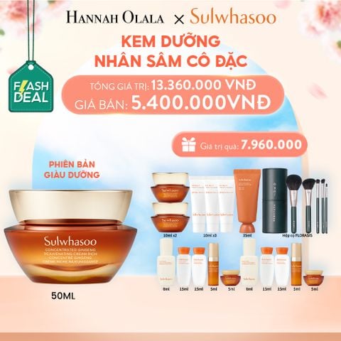  A789_DEAL 4: [FLASH DEAL] [PHIÊN BẢN GIÀU DƯỠNG] KEM DƯỠNG NHÂN SÂM CÔ ĐẶC CONCENTRATED GINSENG REJUVENATING CREAM RICH 50ML 