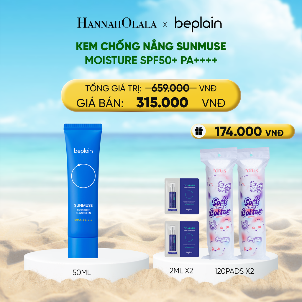  DEAL 3: KEM CHỐNG NẮNG BEPLAIN SUNMUSE SUNSCREEN SPF50+ PA++++ 50ML PHÂN LOẠI BẤT KÌ 
