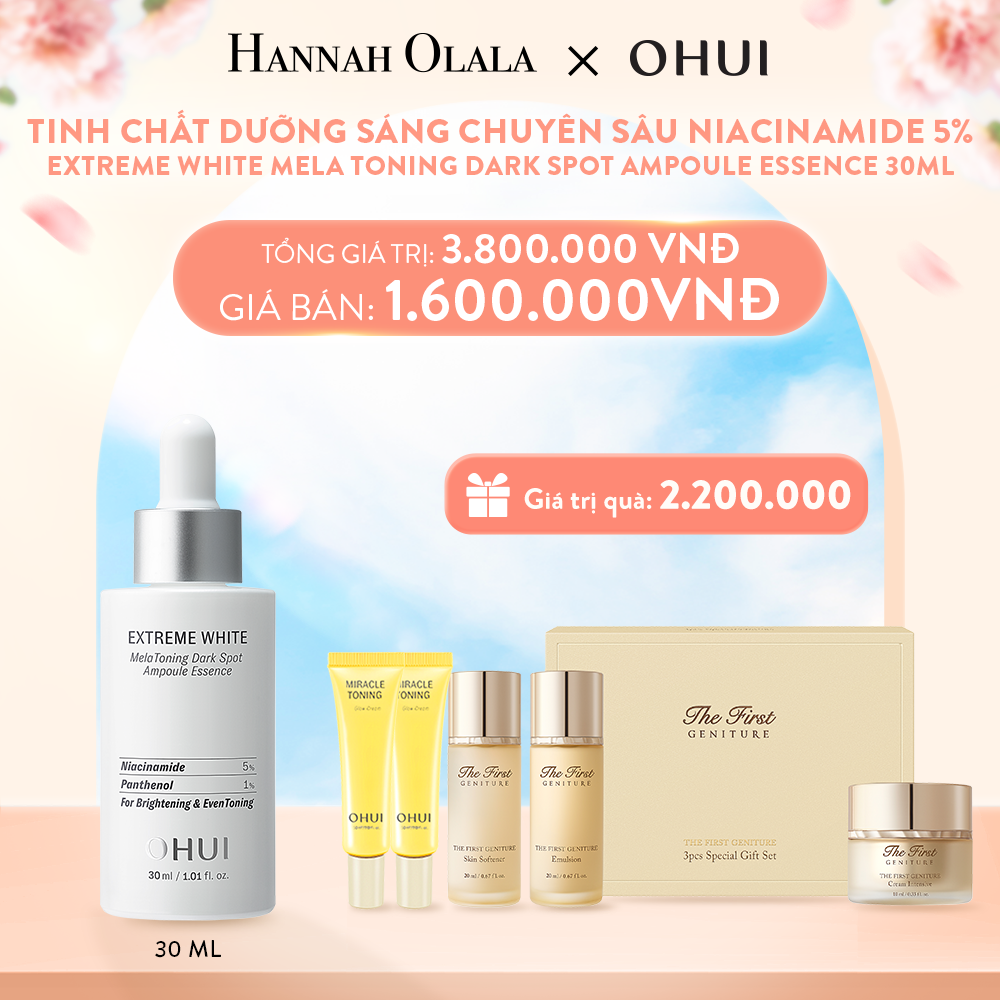  A619_DEAL16: TINH CHẤT DƯỠNG SÁNG CHUYÊN SÂU NIACINAMIDE 5%EXTREME WHITE MELA TONING DARK SPOT AMPOULE ESSENCE 30ML 