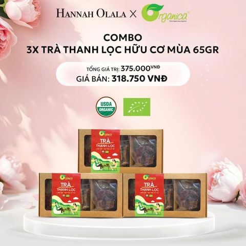  E160: DEAL 18: COMBO 3X TRÀ THANH LỌC HỮU CƠ MÙA 65GR 