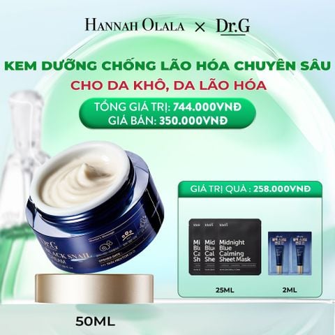  DEAL 4: KEM DƯỠNG NGĂN NGỪA LÃO HÓA DA DR.G BLACK SNAIL CREAM 50ML 
