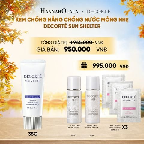  KEM CHỐNG NẮNG DECORTÉ SUN SHELTER _ KHÔNG NÂNG TÔNG - E1118 