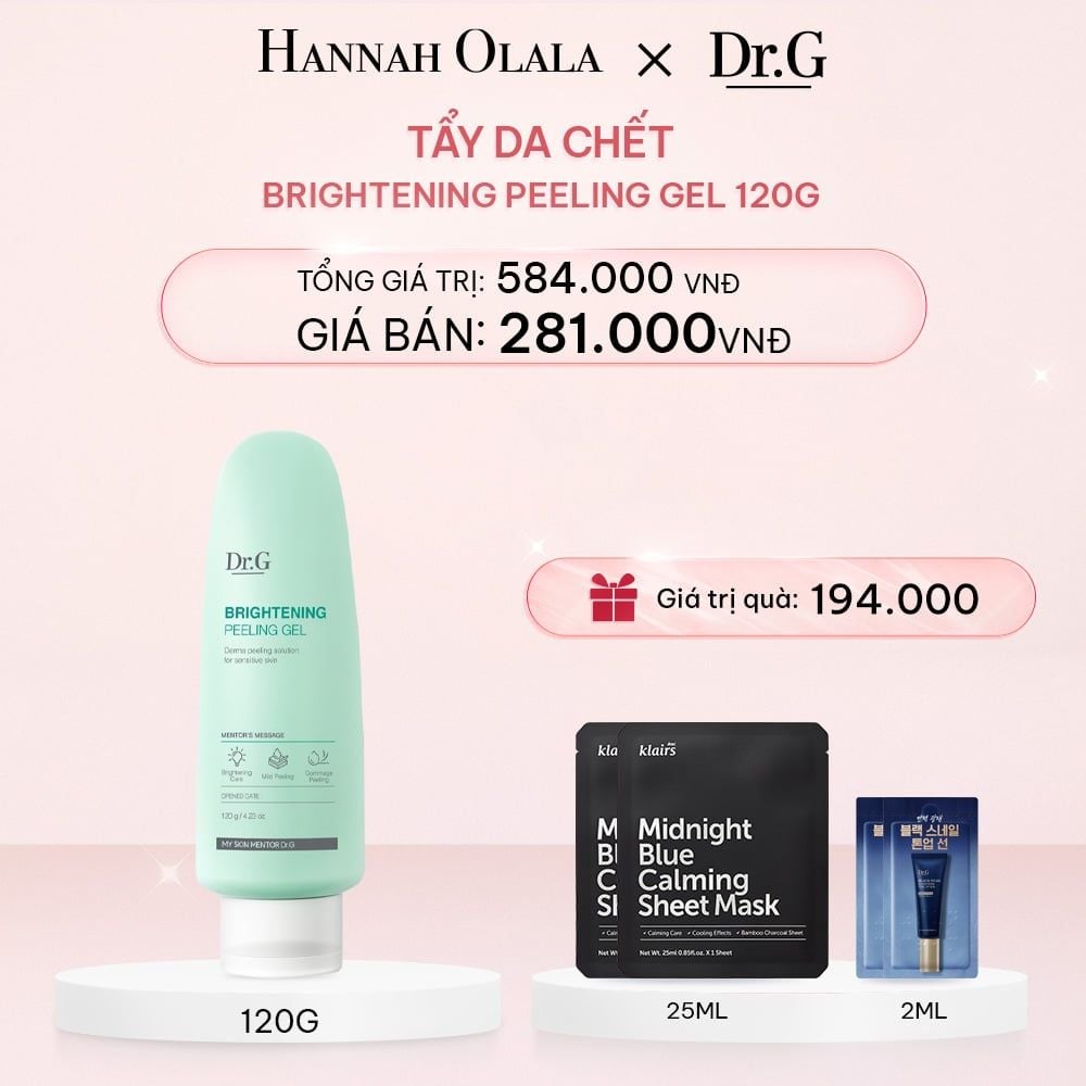  E358_DEAL 4: TẨY DA CHẾT DR.G BRIGHTENING PEELING GEL 120G (NEW) 