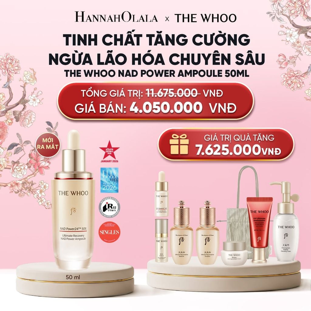  BỘ TINH CHẤT TĂNG CƯỜNG NGỪA LÃO HÓA CHUYÊN SÂU THE WHOO BICHUP ULTIMATE RECOVERY NAD POWER AMPOULE 50ML SPECIAL SET 