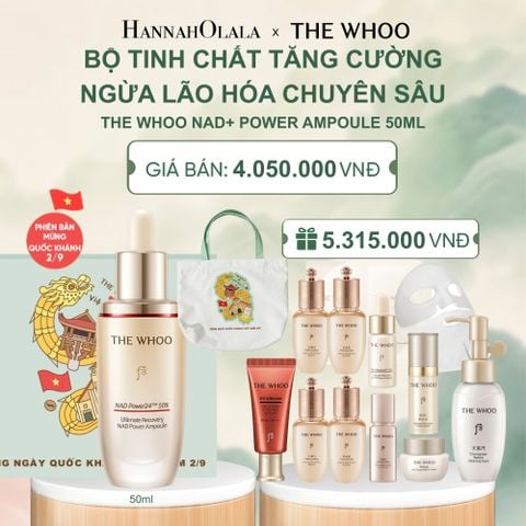  PHIÊN BẢN QUỐC KHÁNH 2/9 - BỘ TINH CHẤT TĂNG CƯỜNG NGỪA LÃO HÓA CHUYÊN SÂU THE WHOO BICHUP ULTIMATE RECOVERY NAD POWER AMPOULE 50ML SPECIAL SET 