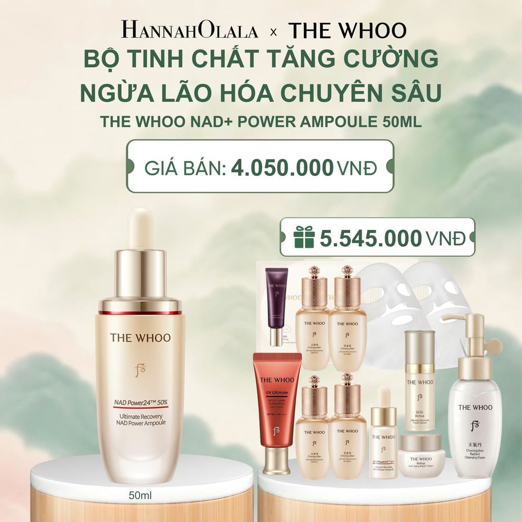  BỘ TINH CHẤT TĂNG CƯỜNG NGỪA LÃO HÓA CHUYÊN SÂU THE WHOO BICHUP ULTIMATE RECOVERY NAD POWER AMPOULE 50ML SPECIAL SET - A312 