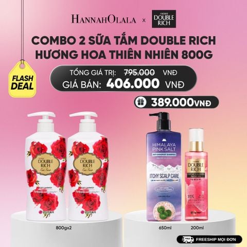  COMBO 2 SỮA TẮM DOUBLE RICH HƯƠNG HOA CHIẾT XUẤT TỪ THIÊN NHIÊN 800ML_A1754 