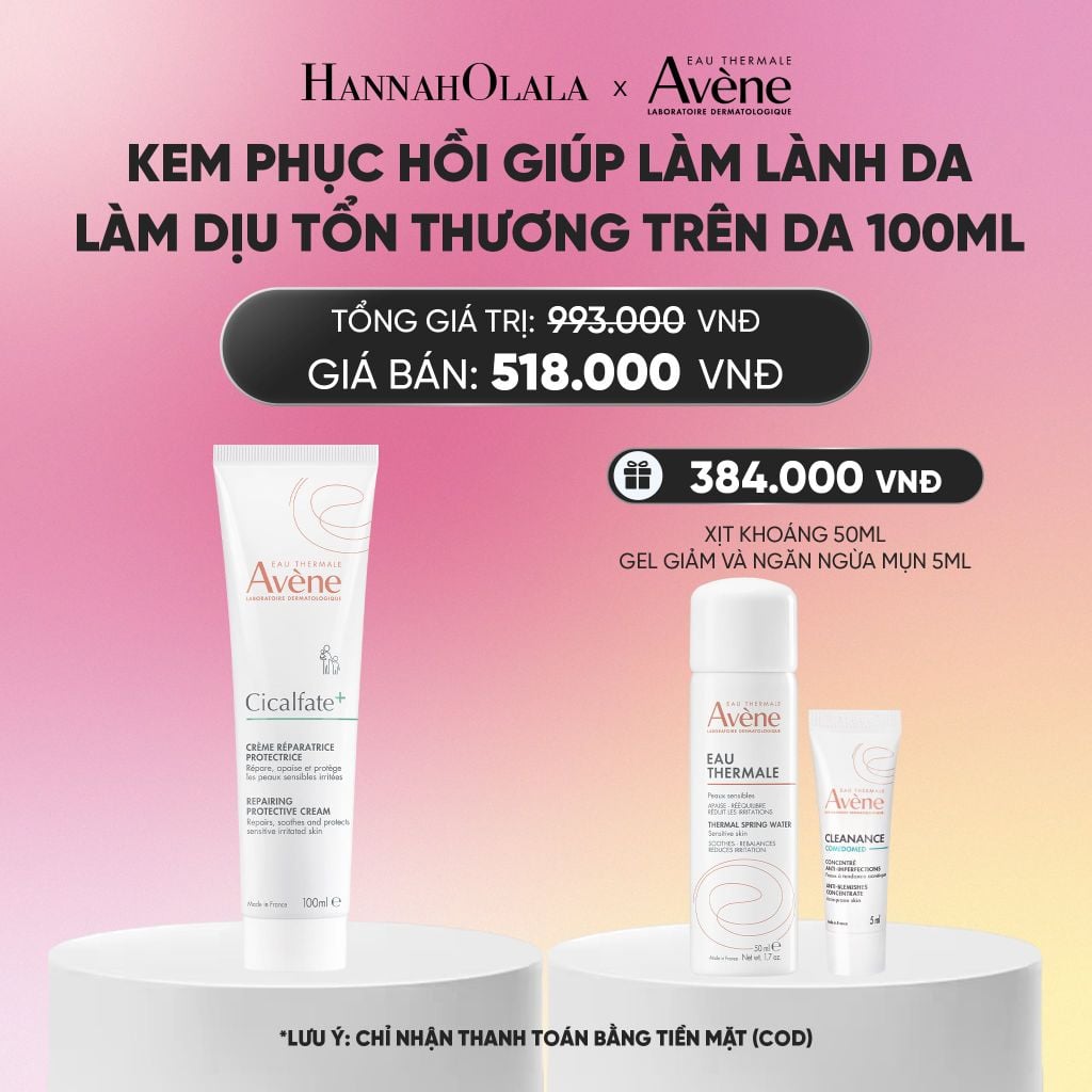  KEM PHỤC HỒI EAU THERMALE AVÈNE CICALFATE+ REPAIRING PROTECTIVE CREAM GIÚP LÀM LÀNH DA LÀM DỊU TỔN THƯƠNG TRÊN DA 100ML_A2271 