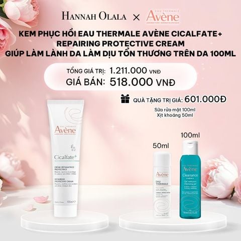  DEAL 1: KEM PHỤC HỒI EAU THERMALE AVÈNE CICALFATE+ REPAIRING PROTECTIVE CREAM GIÚP LÀM LÀNH DA LÀM DỊU TỔN THƯƠNG TRÊN DA 100ML 