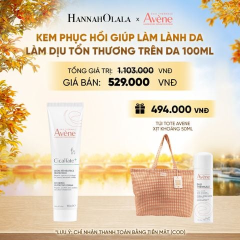  KEM PHỤC HỒI EAU THERMALE AVÈNE CICALFATE+ REPAIRING PROTECTIVE CREAM GIÚP LÀM LÀNH DA LÀM DỊU TỔN THƯƠNG TRÊN DA 100ML - E889 