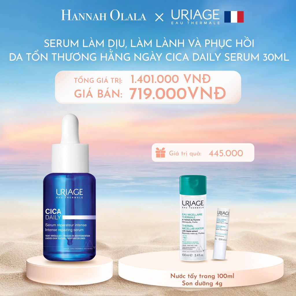  C800_DEAL 1: SERUM LÀM DỊU, LÀM LÀNH VÀ PHỤC HỒI DA TỔN THƯƠNG HẰNG NGÀY URIAGE CICA DAILY SERUM 30ML 