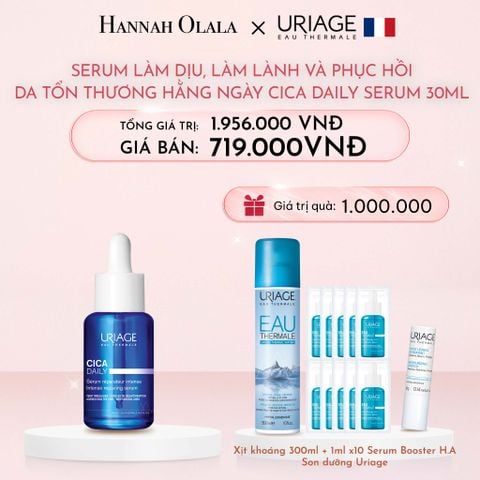  E1070: DEAL 1: SERUM LÀM DỊU, LÀM LÀNH VÀ PHỤC HỒI DA TỔN THƯƠNG HẰNG NGÀY URIAGE CICA DAILY SERUM 30ML 