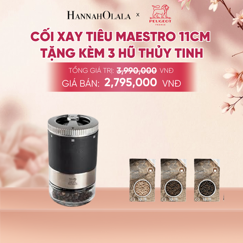  CỐI XAY TIÊU MAESTRO 11CM TẶNG KÈM 3 HŨ THỦY TINH - A1090 