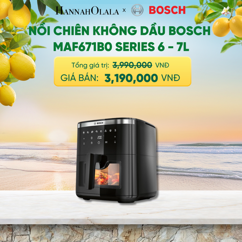  NỒI CHIÊN KHÔNG DẦU BOSCH MAF671B0 SERIES 6 - 7L - A2395 