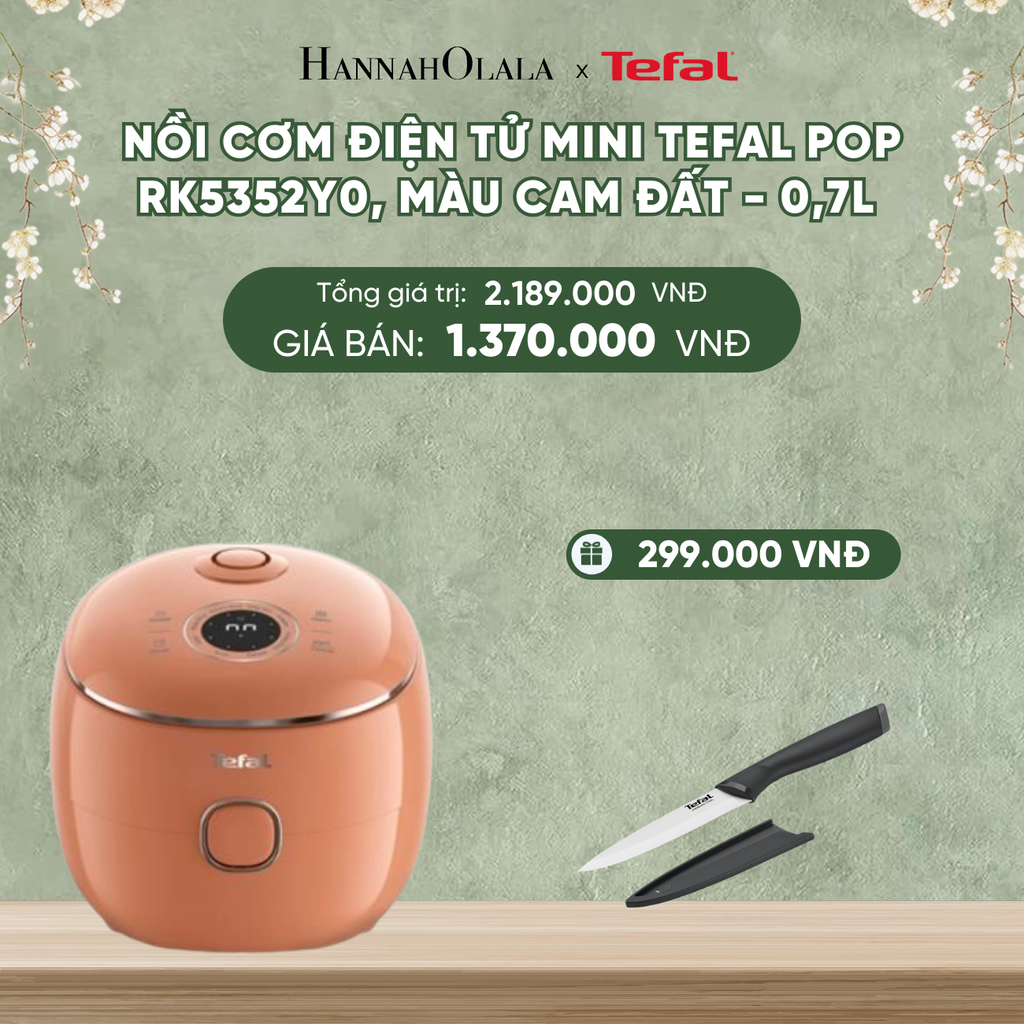  DEAL 19: NỒI CƠM ĐIỆN TỬ MINI TEFAL POP RK5352Y0, 0.7L 