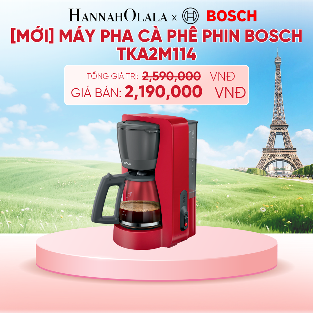  [MỚI] MÁY PHA CÀ PHÊ PHIN BOSCH TKA2M114 - B221 