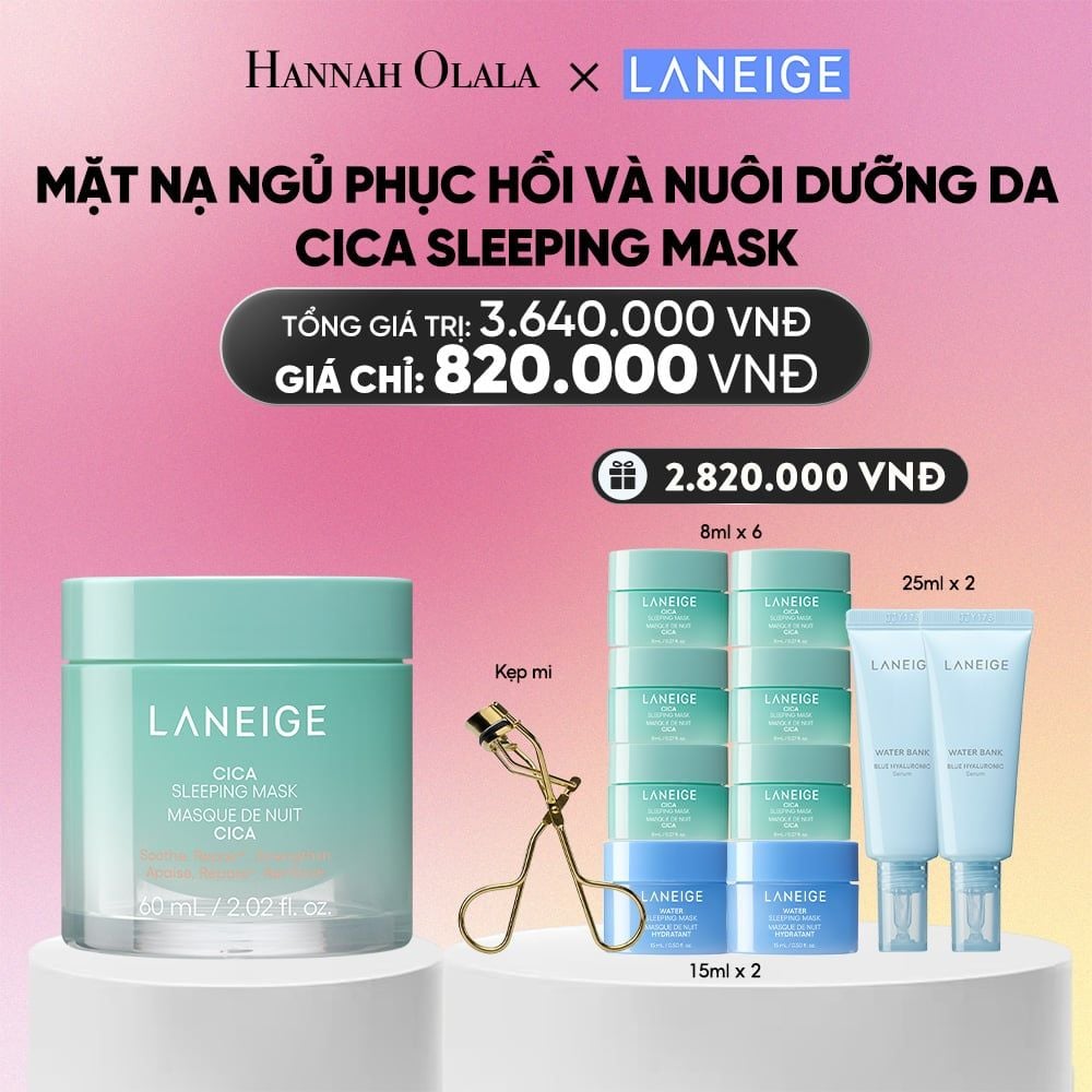  [PHIÊN BẢN CẢI TIẾN] MẶT NẠ NGỦ PHỤC HỒI VÀ NUÔI DƯỠNG DA LANEIGE CICA SLEEPING MASK 60ML_A1265 
