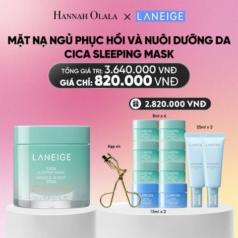  [PHIÊN BẢN CẢI TIẾN] MẶT NẠ NGỦ PHỤC HỒI VÀ NUÔI DƯỠNG DA LANEIGE CICA SLEEPING MASK 60ML_A1265 