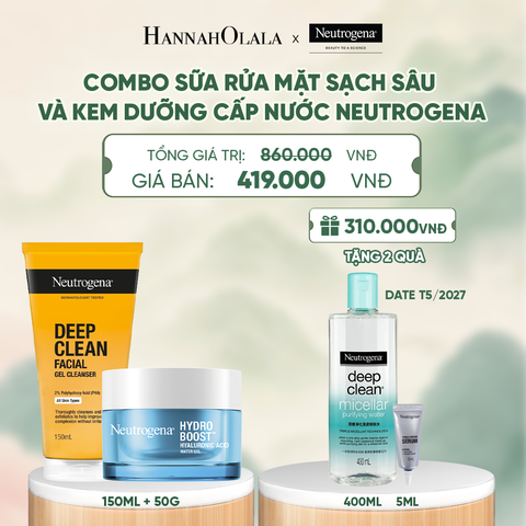  COMBO SỮA RỬA MẶT FACIAL GEL 150ML + KEM DƯỠNG ẨM WATER GEL 50G - A999 