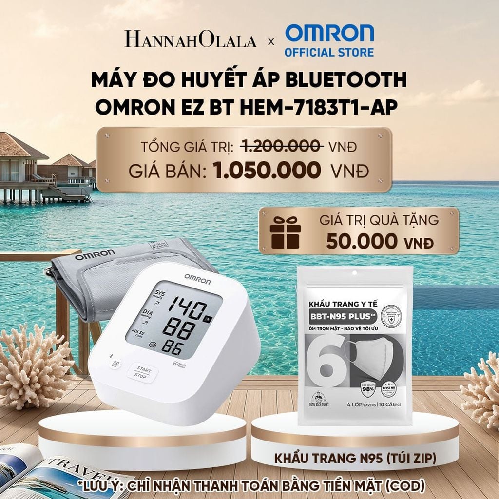  MÁY ĐO HUYẾT ÁP BLUETOOTH OMRON EZ BT HEM-7183T1-AP_ D1363 