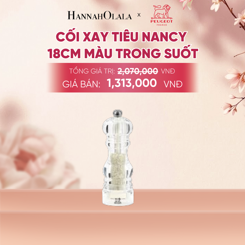  CỐI XAY TIÊU NANCY 18CM MÀU TRONG SUỐT - A1091 