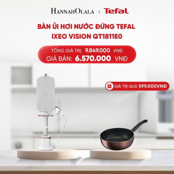  DEAL 3.4: BÀN ỦI HƠI NƯỚC ĐỨNG TEFAL IXEO VISION QT1811E0 