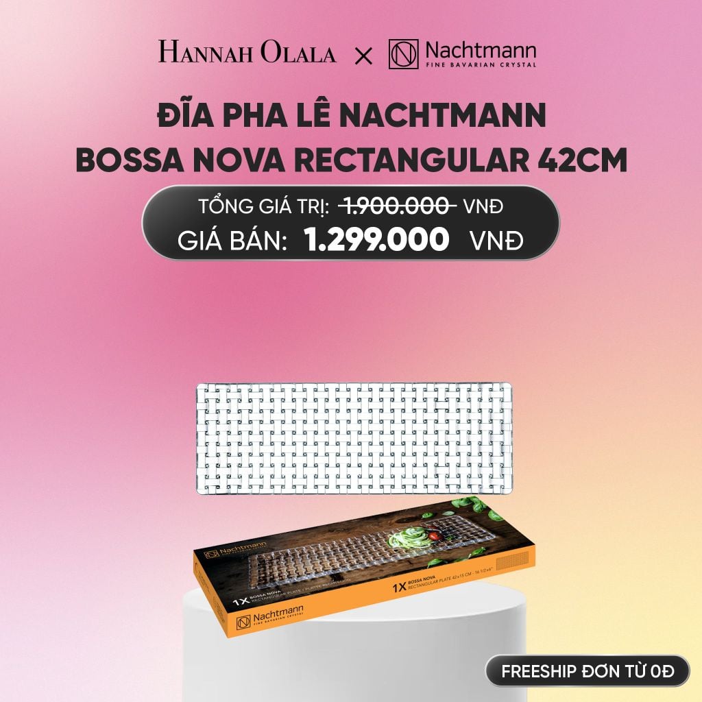  ĐĨA PHA LÊ NACHTMANN BOSSA NOVA RECTANGULAR 42CM_A954 