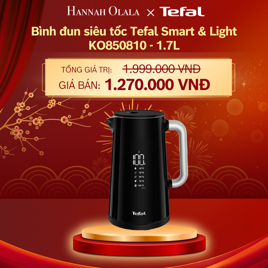  DEAL 21: BÌNH ĐUN SIÊU TỐC TEFAL SMART & LIGHT KO850810 - 1.7L 