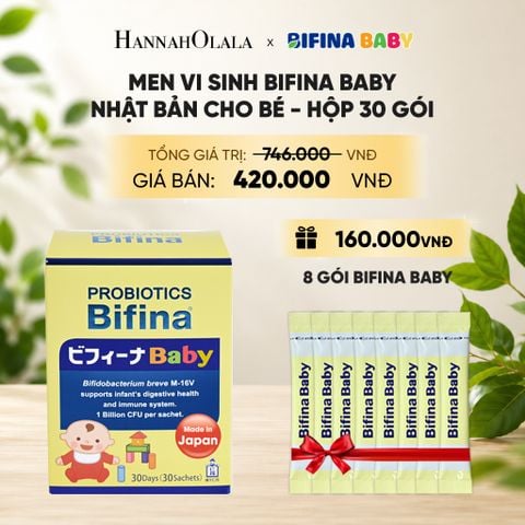  MEN VI SINH BIFINA BABY NHẬT BẢN CHO BÉ HỘP 30 GÓI _ DEAL 1 