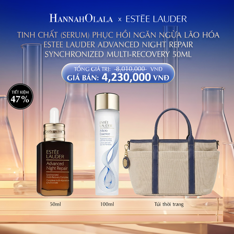  [GIẢM 35%] TINH CHẤT (SERUM) PHỤC HỒI NGĂN NGỪA LÃO HÓA ESTEE LAUDER ADVANCED NIGHT REPAIR SYNCHRONIZED MULTI-RECOVERY 50ML VÀ NƯỚC DƯỠNG TINH CHẤT MICRO ESSENCE BIO FERMENT 100ML - DEAL 4 - E19 