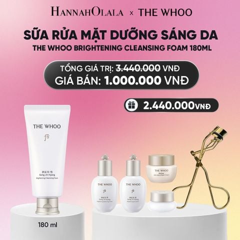  SỮA RỬA MẶT DƯỠNG SÁNG DA THE WHOO GONGJINHYANG BRIGHTENING CLEANSING FOAM 180ML_A197 