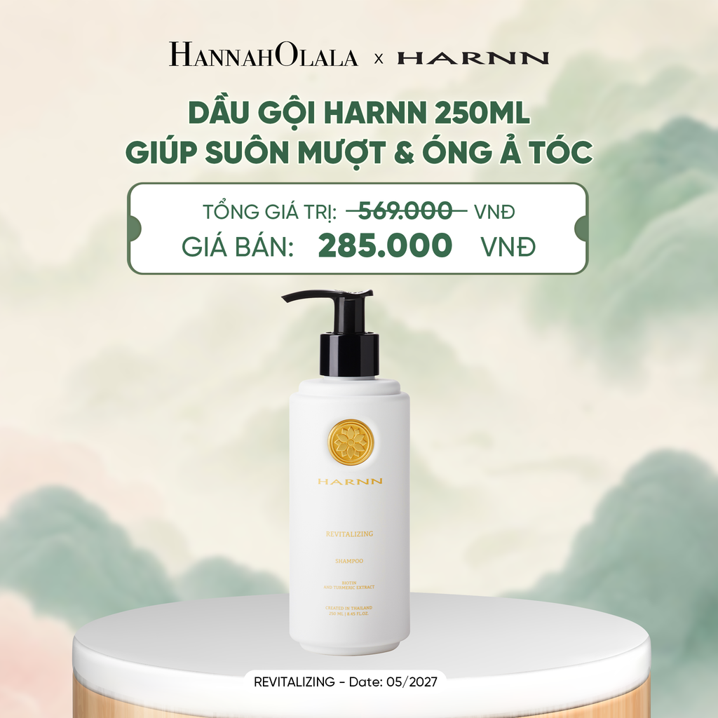  [SALE CẬN DATE] DẦU GỘI HARNN 250ML GIÚP SUÔN MƯỢT & ÓNG Ả TÓC - A4096 