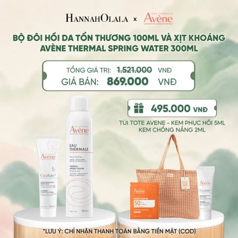  BỘ ĐÔI HỒI DA TỔN THƯƠNG AVÈNE CICALFATE+ 100ML VÀ XỊT KHOÁNG AVÈNE THERMAL SPRING WATER 300ML 