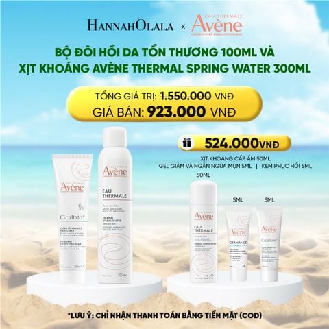  DEAL 9: BỘ ĐÔI HỒI DA TỔN THƯƠNG AVÈNE CICALFATE+ 100ML VÀ XỊT KHOÁNG AVÈNE THERMAL SPRING WATER 300ML 