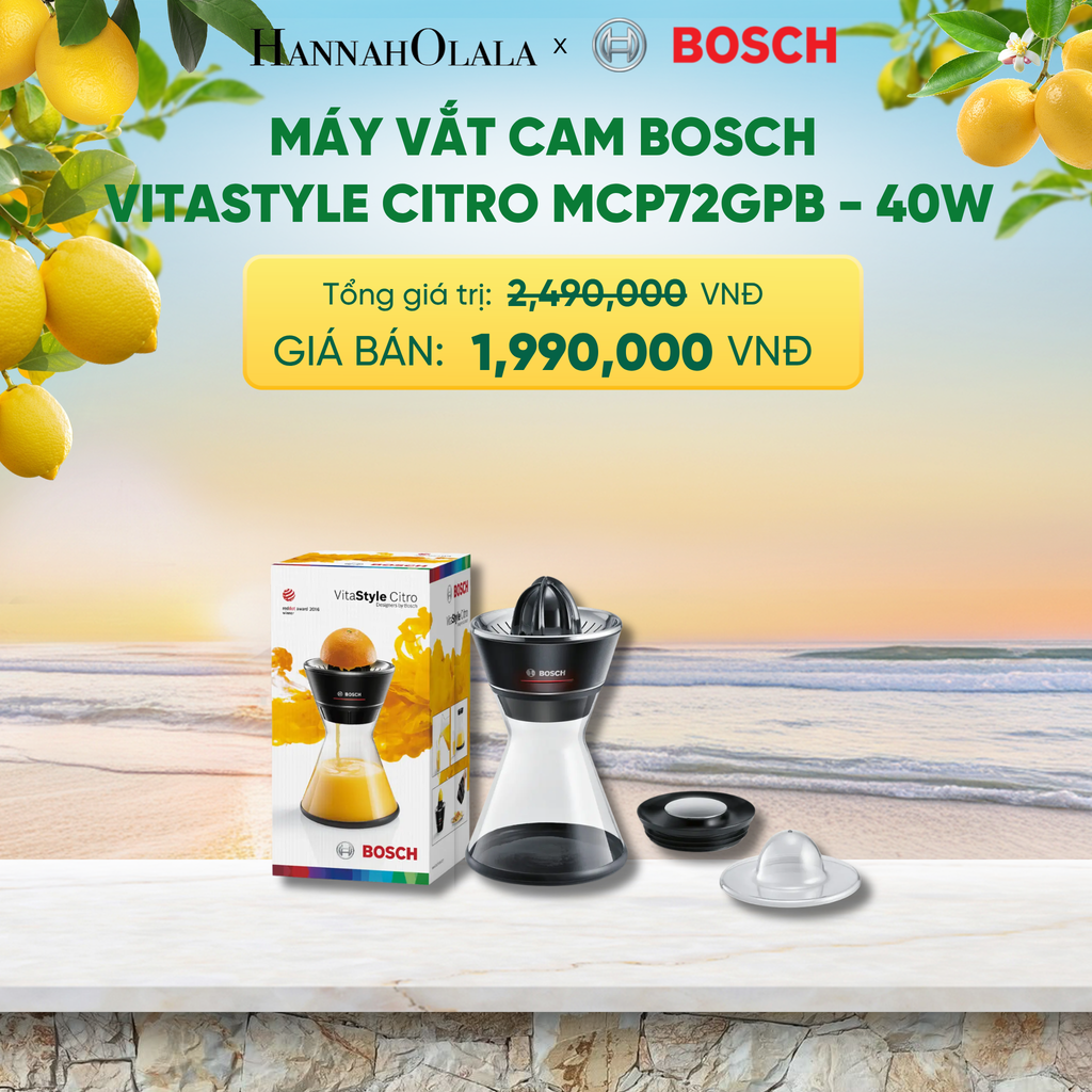  MÁY VẮT CAM BOSCH VITASTYLE CITRO MCP72GPB - 40W - A2397 