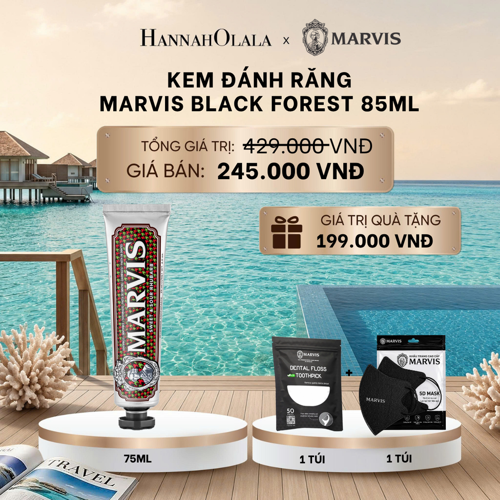  KEM ĐÁNH RĂNG MARVIS TUÝP FULLSIZE 75/85ML TRẮNG RĂNG THƠM MIỆNG_ D341 
