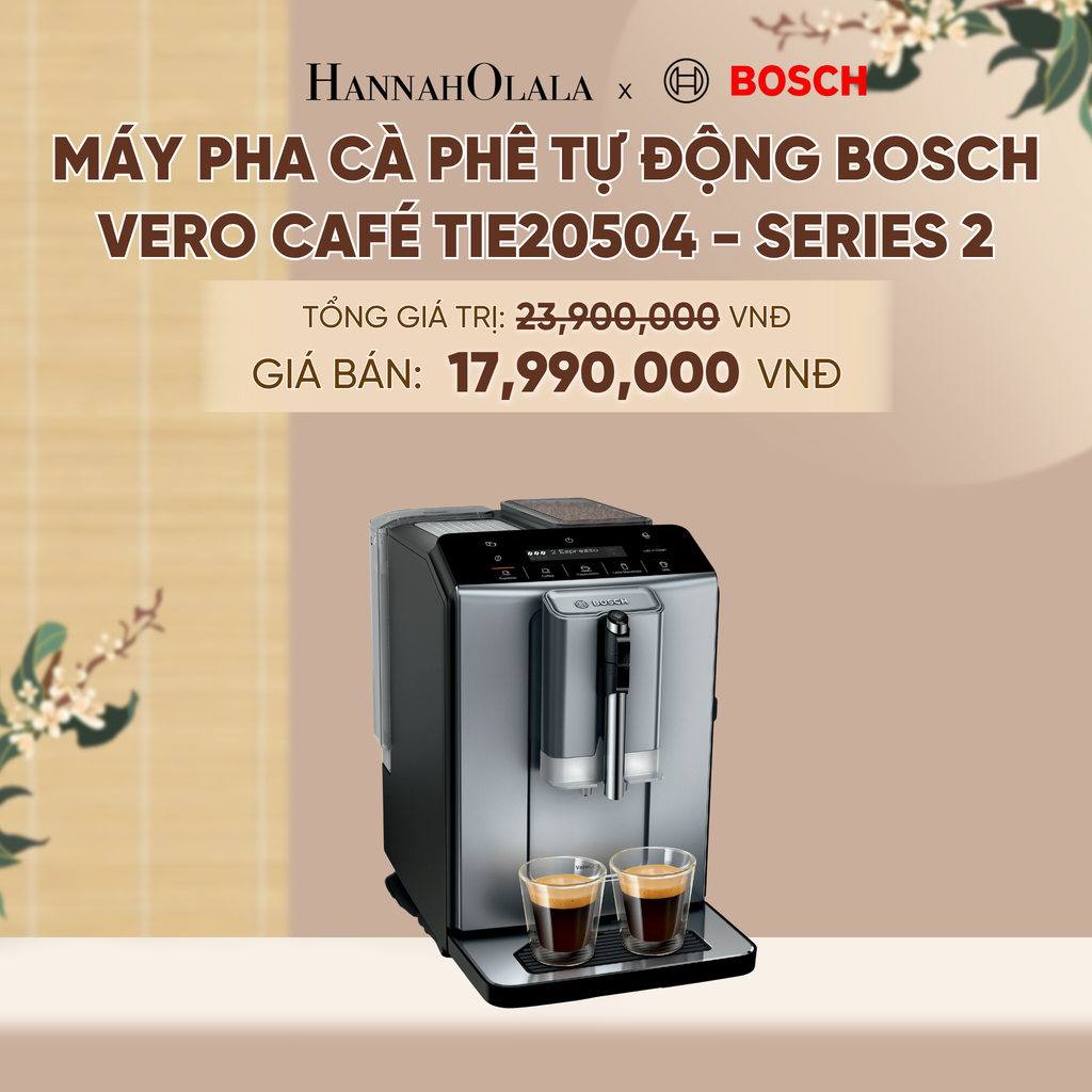  [MỚI] MÁY PHA CÀ PHÊ TỰ ĐỘNG BOSCH VERO CAFÉ TIE20504 - SERIES 2 - A1318 