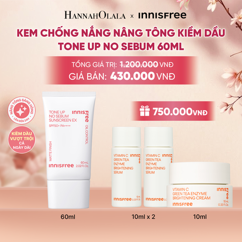  KEM CHỐNG NẮNG NÂNG TÔNG KIỀM DẦU INNISFREE TONE UP NO SEBUM 60ML - A615 