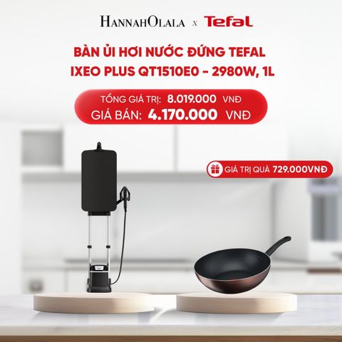  DEAL 3.1: BÀN ỦI HƠI NƯỚC ĐỨNG TEFAL IXEO PLUS QT1510E0 - 2980W, 1L 