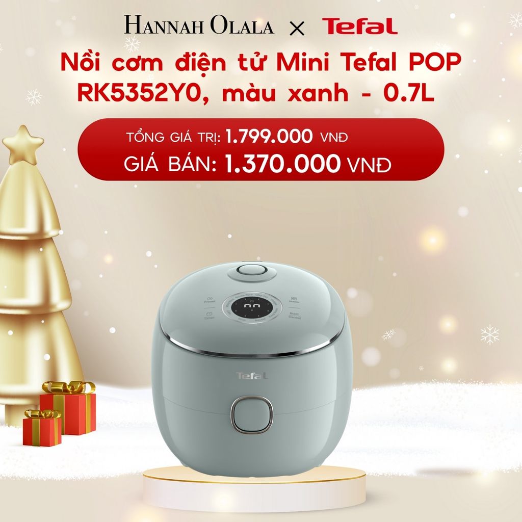  A1187_DEAL 21: NỒI CƠM ĐIỆN TỬ MINI TEFAL POP RK5352Y0, 0.7L 