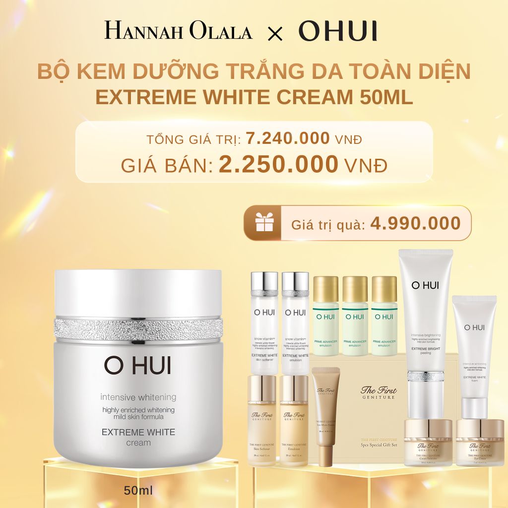  DEAL 43: BỘ KEM DƯỠNG TRẮNG DA TOÀN DIỆN OHUI EXTREME WHITE CREAM 50ML 