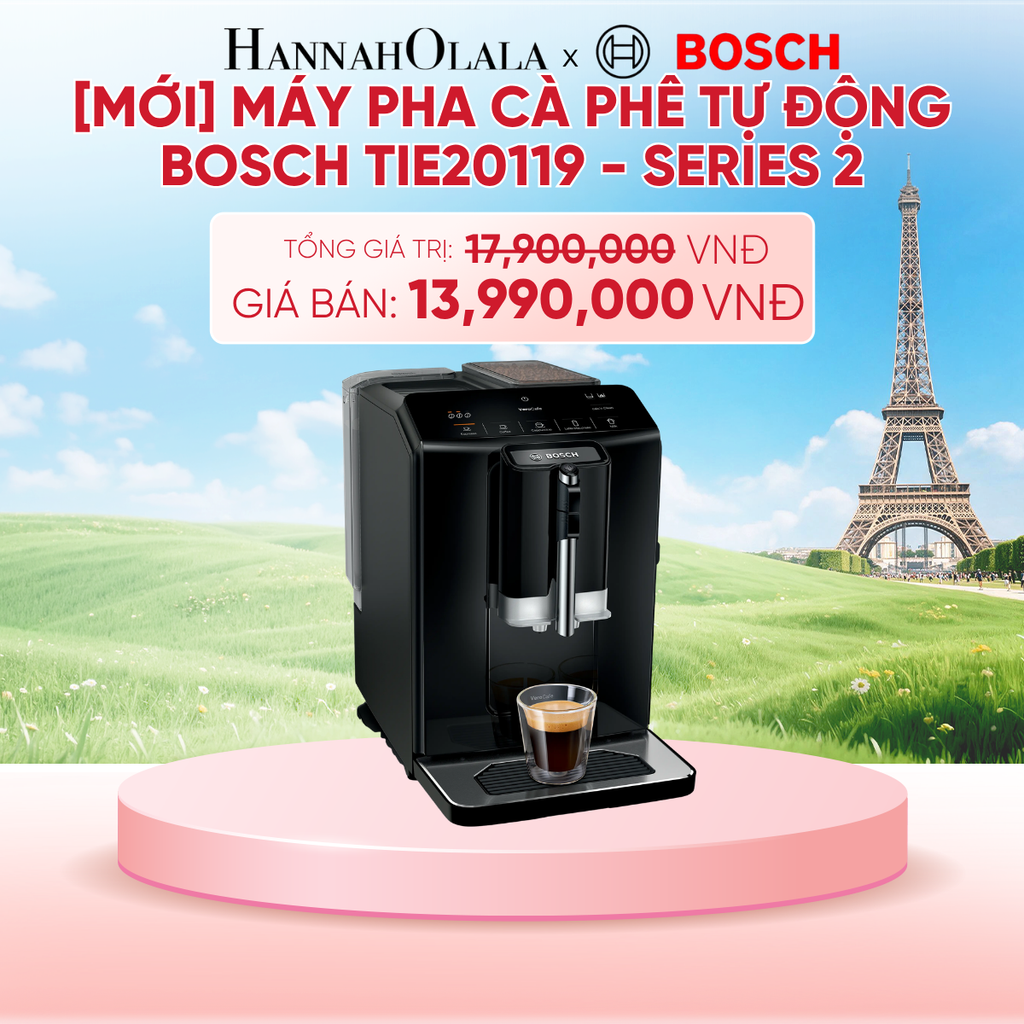  [MỚI] MÁY PHA CÀ PHÊ TỰ ĐỘNG BOSCH TIE20119 - SERIES 2 - B224 