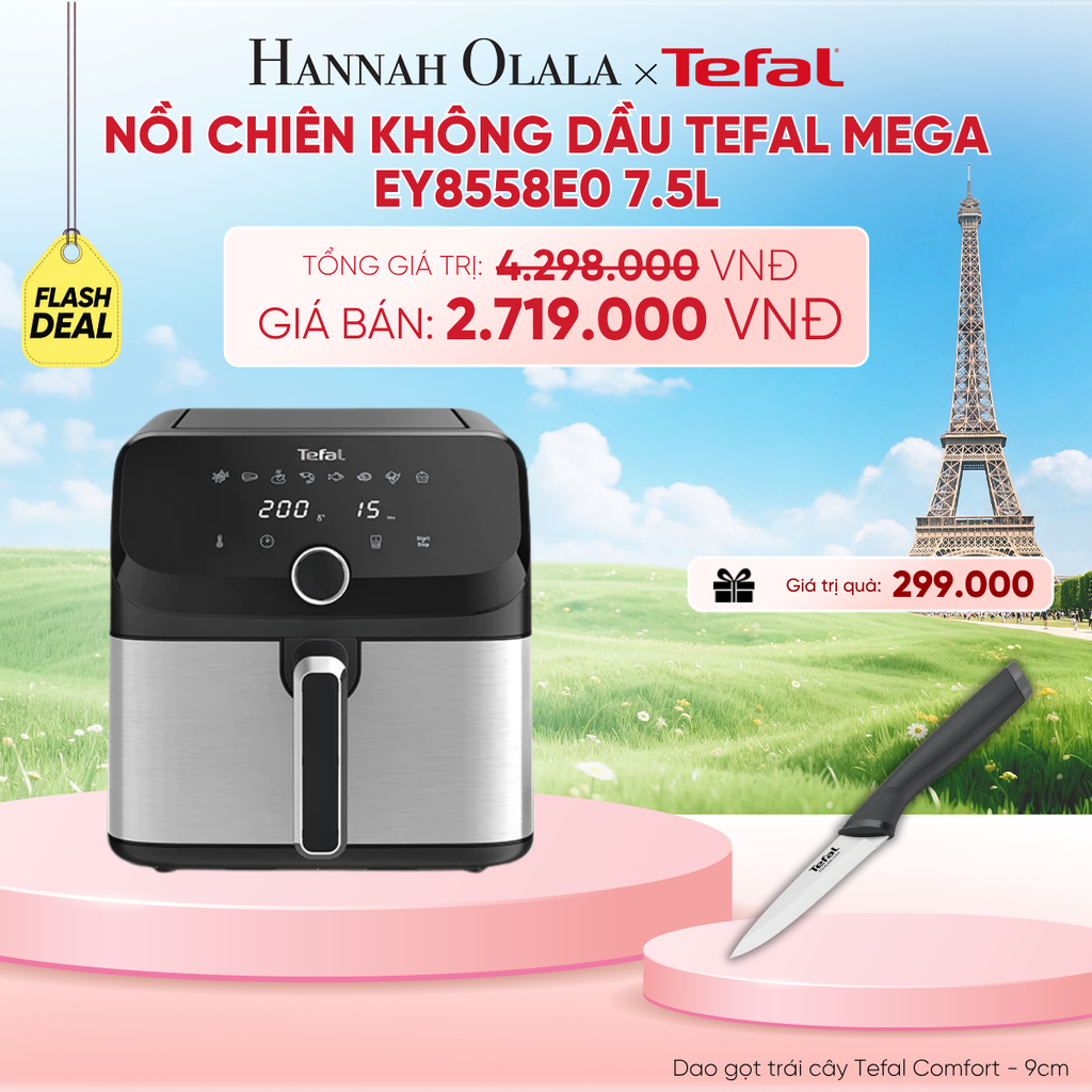  NỒI CHIÊN KHÔNG DẦU TEFAL MEGA EY8558E0 7.5L - B278 