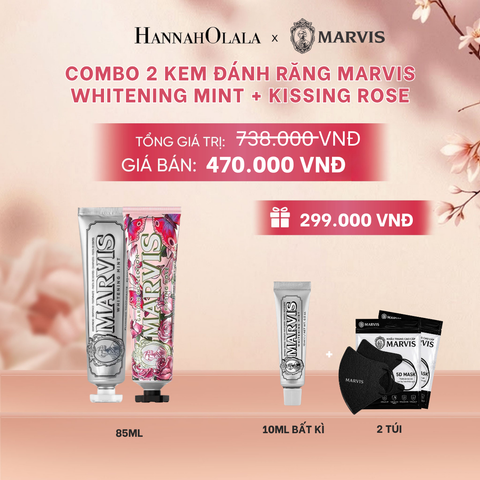  COMBO 2 KEM ĐÁNH RĂNG MARVIS 75ML/85ML - LÀM SẠCH RĂNG, GIỮ HƠI THỞ THƠM MÁT - A382 