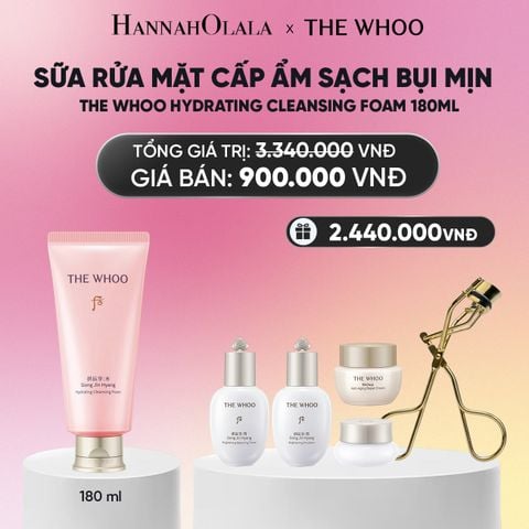  SỮA RỬA MẶT CẤP ẨM SẠCH BỤI MỊN THE WHOO GONGJINHYANG HYDRATING CLEANSING FOAM 180ML_A203 
