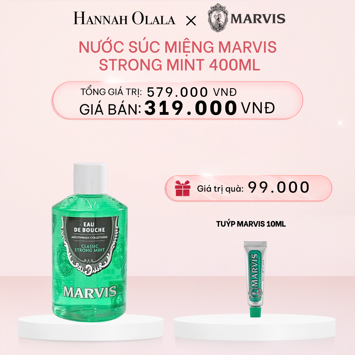  E501_DEAL 1: Nước Súc Miệng Marvis Mouthwash 400ml 