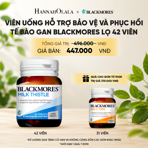  VIÊN UỐNG HỖ TRỢ BẢO VỆ VÀ PHỤC HỒI TẾ BÀO GAN BLACKMORES MILK THISTLE LỌ 42 VIÊN 