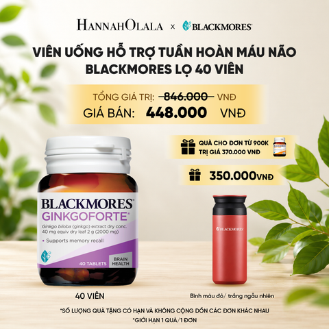  VIÊN UỐNG HỖ TRỢ TUẦN HOÀN MÁU NÃO BLACKMORES GINKGOFORTE LỌ 40 VIÊN 