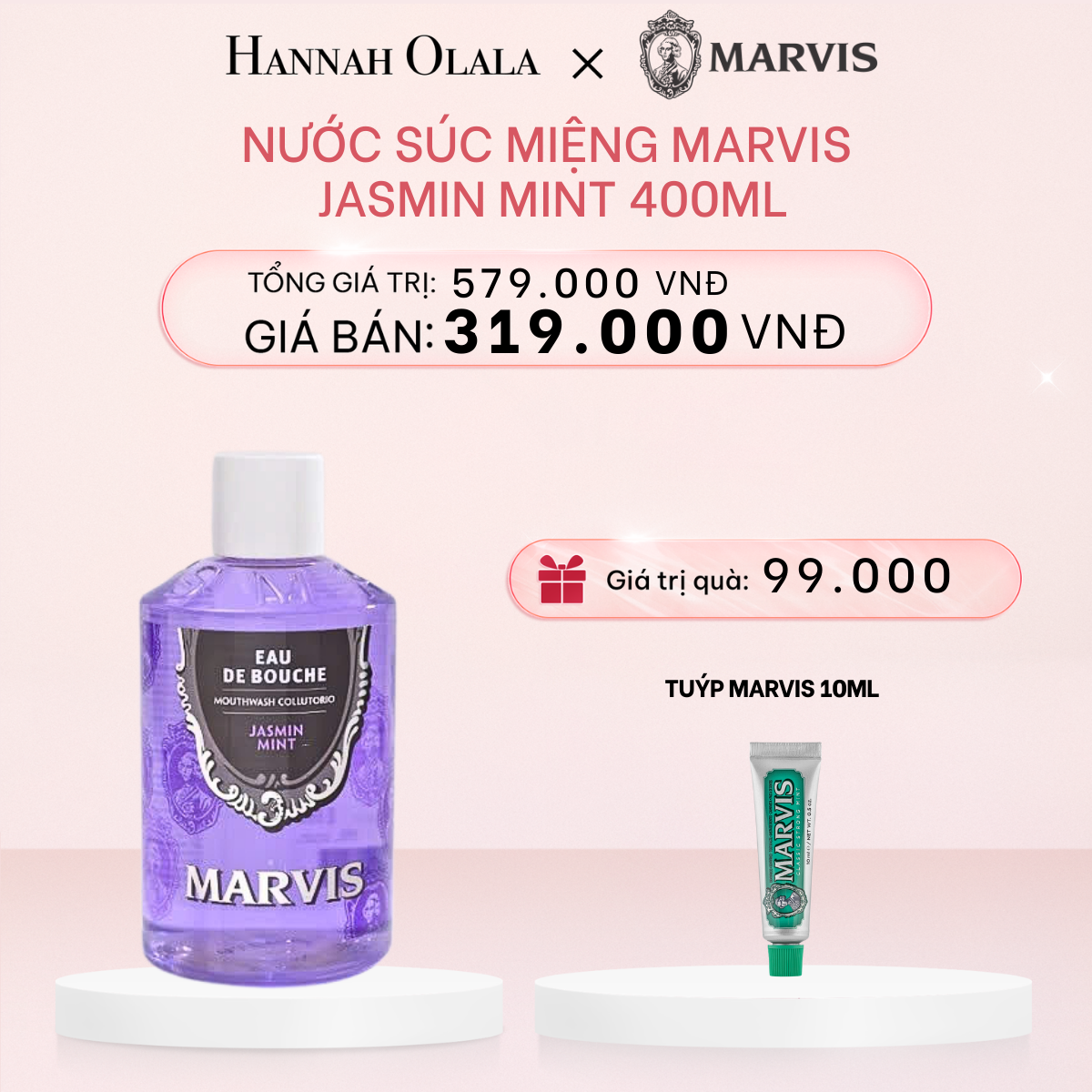  E501_DEAL 1: Nước Súc Miệng Marvis Mouthwash 400ml 